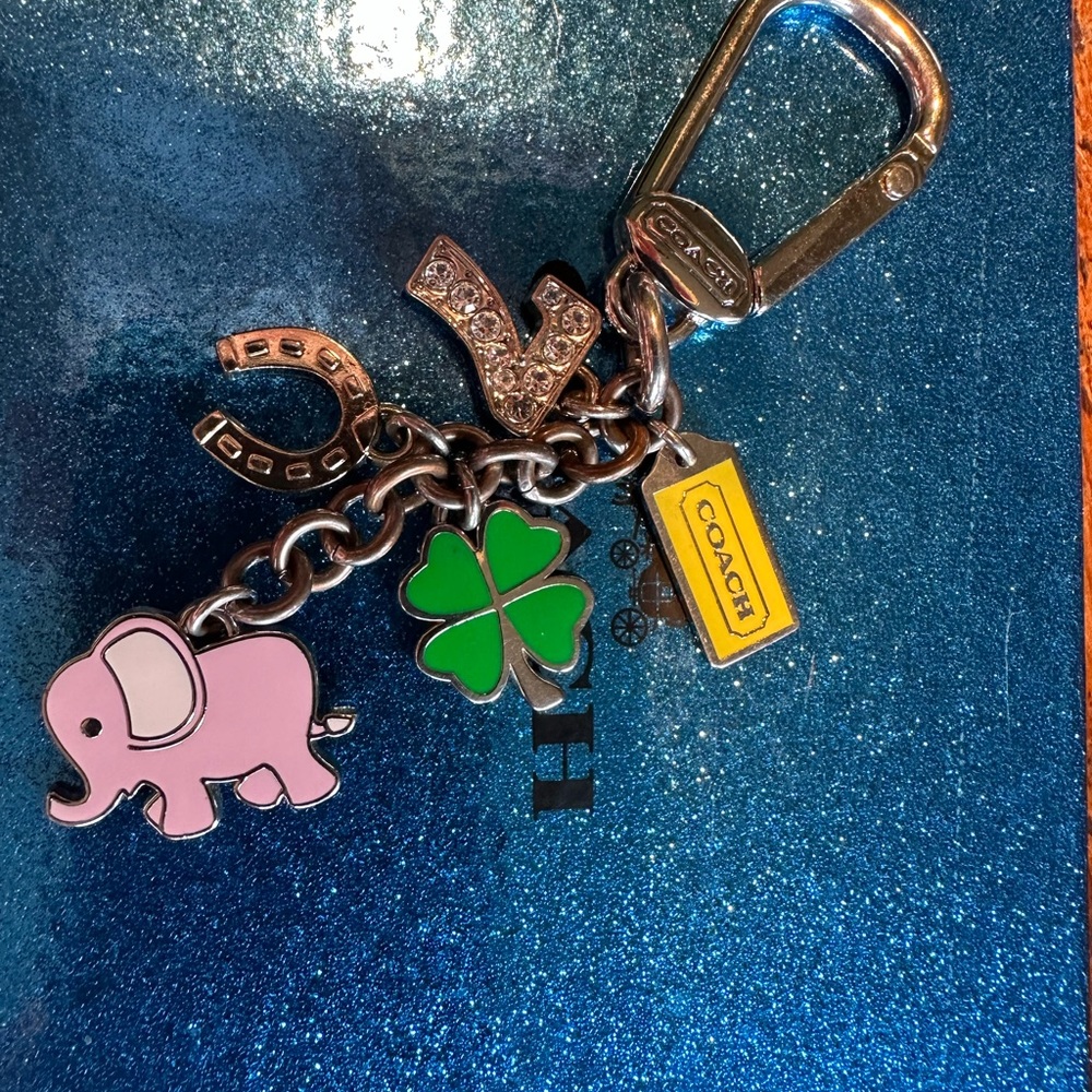 Vintage Authentic Coach lucky charm key chain